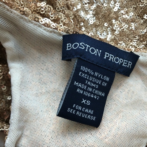 Boston Proper Gold Sequined Top Size XS - Picture 11 of 14